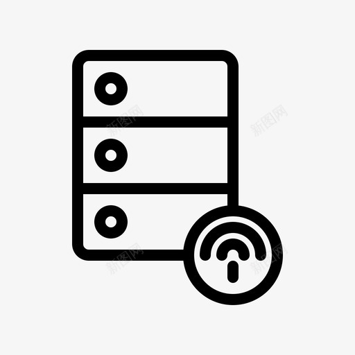 wifi数据互联网图标svg_新图网 https://ixintu.com wifi 互联网 数据 服务器 简单服务器图标 网络