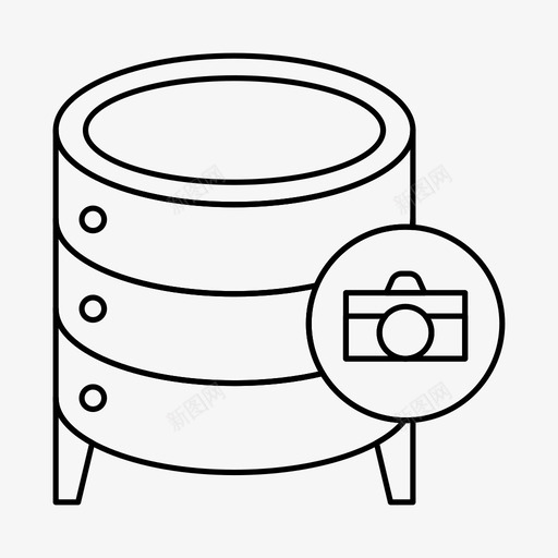 照片数据库服务器存储图标svg_新图网 https://ixintu.com 存储 服务器 照片数据库