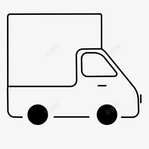 卡车送货大货车图标svg_新图网 https://ixintu.com 卡车 大货车 货车 车辆 送货