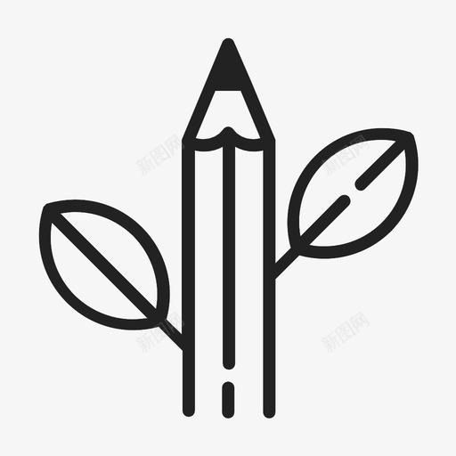 生物高中叶子图标svg_新图网 https://ixintu.com 叶子 生物 自然 铅笔 高中