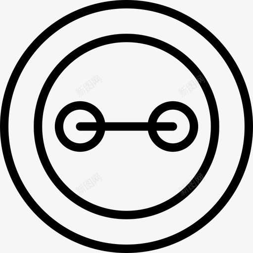 纽扣针织缝纫图标svg_新图网 https://ixintu.com 压花缝制轮廓 纽扣 缝纫 裁剪 针织