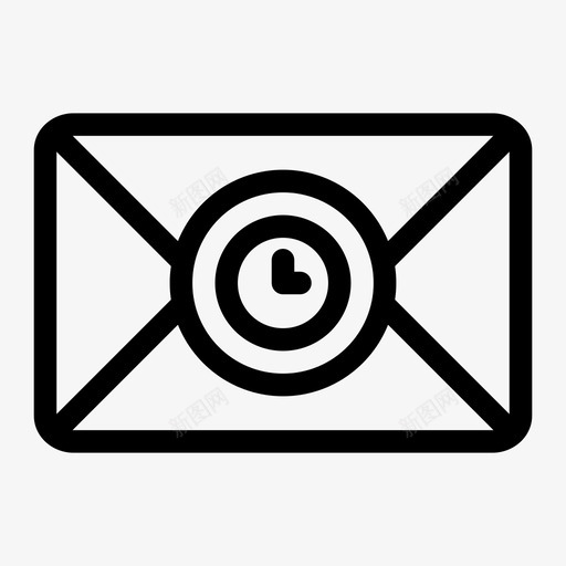 待定信封时钟电子邮件图标svg_新图网 https://ixintu.com 已发送 待定信封 时钟 电子邮件 等待