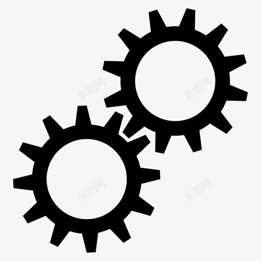 齿轮钟表机械图标svg_新图网 https://ixintu.com 机械 钟表 齿轮