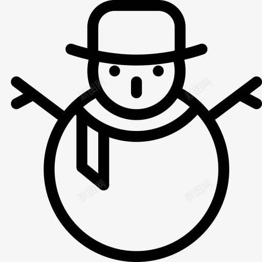 雪人圣诞节帽子图标svg_新图网 https://ixintu.com 假日 冬天 圣诞节 多蒂 帽子 雪人