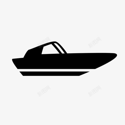 快艇船水图标svg_新图网 https://ixintu.com 快艇 水 船