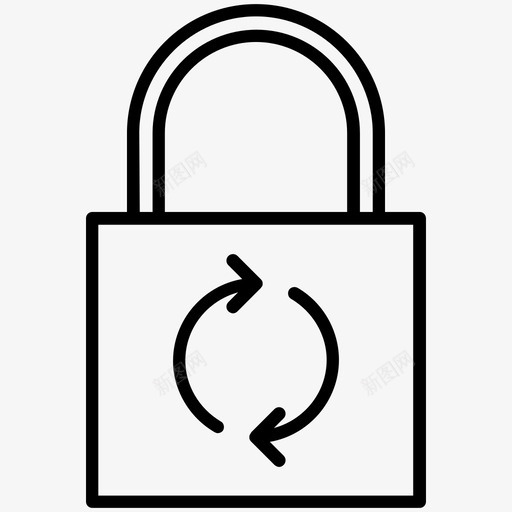锁重新加载保护刷新图标svg_新图网 https://ixintu.com 保护 刷新 安全 美味pc 锁重新加载