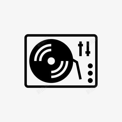 转盘音频dj图标svg_新图网 https://ixintu.com dj 乙烯基 转盘 长时间播放 音乐 音乐填充 音频