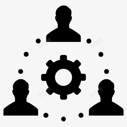 团队合作cog小组图标svg_新图网 https://ixintu.com cog 人员 团队合作 小组 小组第4卷 绩效