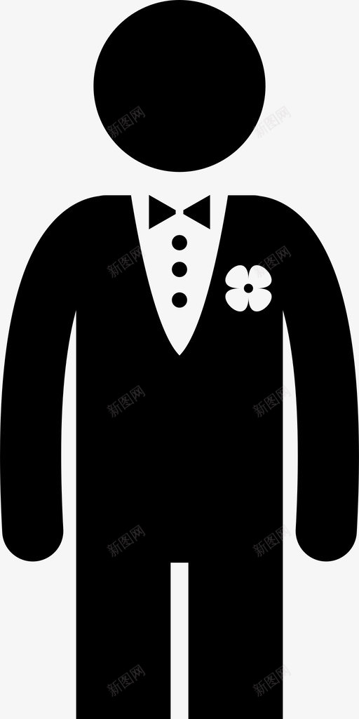 新郎服装丈夫图标svg_新图网 https://ixintu.com 丈夫 婚礼 新郎 服装 男人 结婚