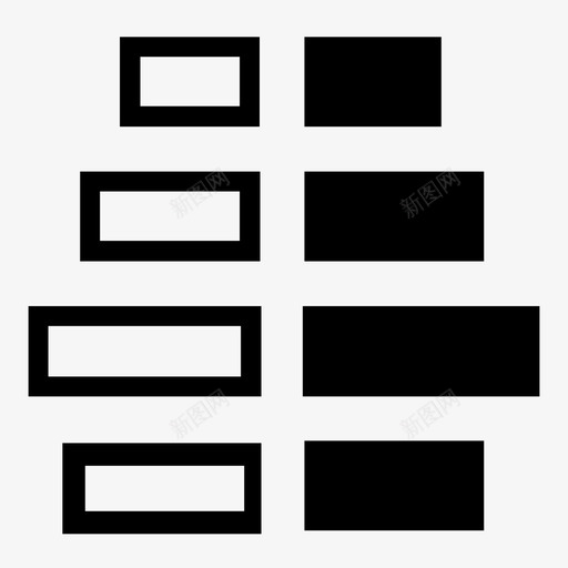 人口金字塔条形图图表图标svg_新图网 https://ixintu.com 人口金字塔 双向条形图 发散条形图 图表 数据可视化图表 条形图
