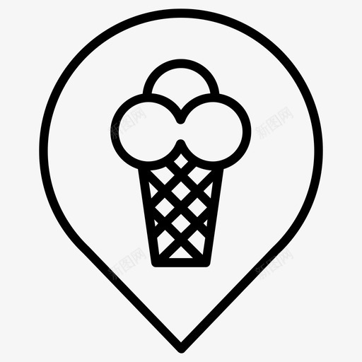 冰淇淋别针冰淇淋马克笔图标svg_新图网 https://ixintu.com 冰淇淋 冰淇淋别针 糕点 美味餐厅 餐厅 马克笔