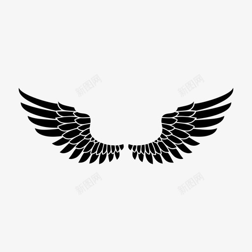 翅膀天使小天使图标svg_新图网 https://ixintu.com 天使 小天使 翅膀 飞翔