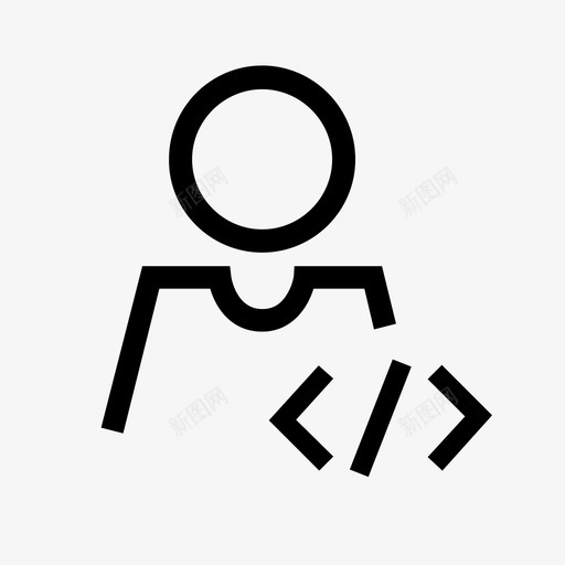 编码器编码前端开发人员图标svg_新图网 https://ixintu.com html web开发人员 前端开发人员 程序员 编码 编码器