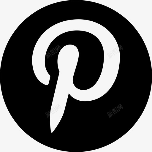 Pinterest社交标志圆形社交图标svg_新图网 https://ixintu.com Pinterest社交标志 圆形社交图标