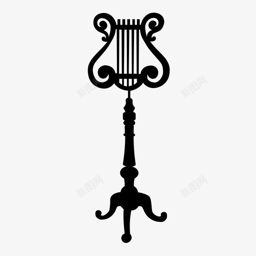 音乐架古董和声图标svg_新图网 https://ixintu.com 古董 和声 歌剧 管弦乐队 钢琴 音乐架
