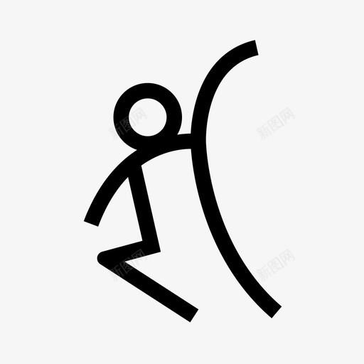 跳伞功夫武术图标svg_新图网 https://ixintu.com 功夫 武术 瘦身姿势 跳伞