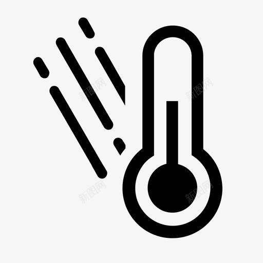 雨量计寒冷下雨图标svg_新图网 https://ixintu.com 下雨 寒冷 暴风雨 潮湿 降温温度计 雨夹雪 雨量计