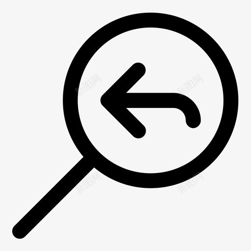 向后放大箭头搜索图标svg_新图网 https://ixintu.com 向后放大 搜索 箭头