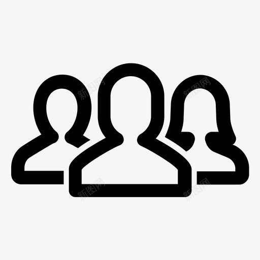 组从属关系人员组图标svg_新图网 https://ixintu.com 人员组 从属关系 团队 用户 组