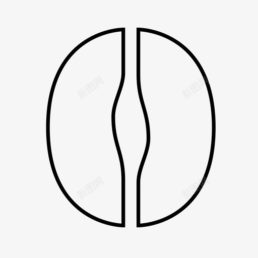 咖啡豆咖啡因种子图标svg_新图网 https://ixintu.com 咖啡因 咖啡工具 咖啡豆 种子
