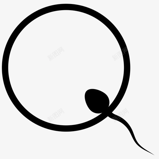受精卵子胚珠图标svg_新图网 https://ixintu.com 卵子 受精 性 精子 胚珠