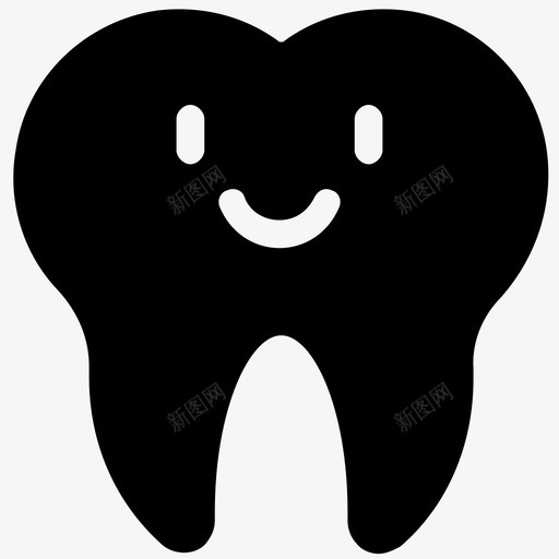 卡通牙健康牙齿人牙图标svg_新图网 https://ixintu.com 人牙 健康牙齿 卡通牙 用户界面图标集合 磨牙