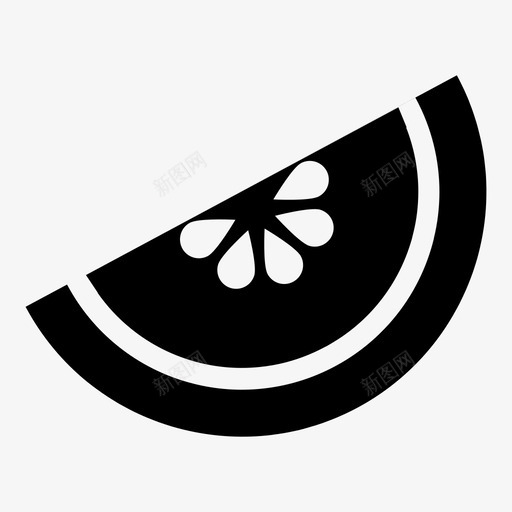 西瓜水果种子图标svg_新图网 https://ixintu.com 夏天 水果 种子 西瓜 西瓜片 食物