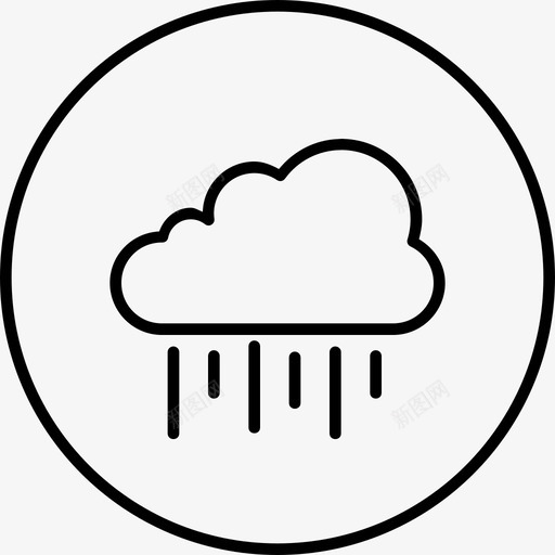 雨云酷暑雨季图标svg_新图网 https://ixintu.com 农耕环线 天气 季节 酷暑 雨云 雨季