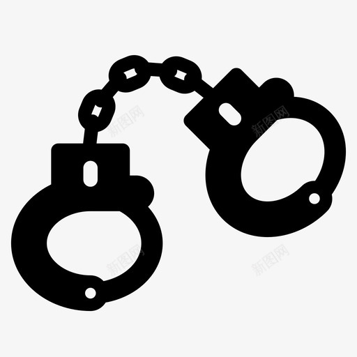 手铐锁链罪犯图标svg_新图网 https://ixintu.com 囚犯 手铐 罪犯 警察 锁 锁链