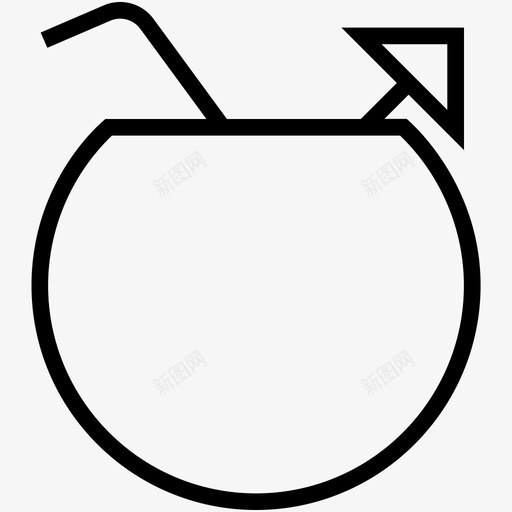 椰子饮料海滩饮料椰子水图标svg_新图网 https://ixintu.com 夏季和旅游图标集合 椰子水 椰子饮料 水果饮料 海滩饮料