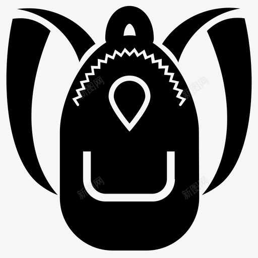 背包随身携带行李图标svg_新图网 https://ixintu.com 手提箱 旅行 背包 行李 行李袋 随身携带
