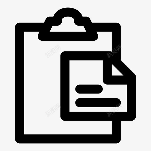 剪贴板页面纸张图标svg_新图网 https://ixintu.com 剪贴板 变体 文本 纸张 页面