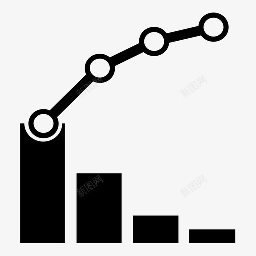 排列图条形图组合图图标svg_新图网 https://ixintu.com 排列图 数据可视化图表 条形图 直线 组合图 质量控制