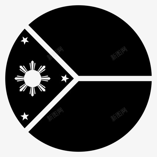 菲律宾亚洲国家图标svg_新图网 https://ixintu.com 世界圆形旗帜字形 亚洲 国家 国旗 菲律宾