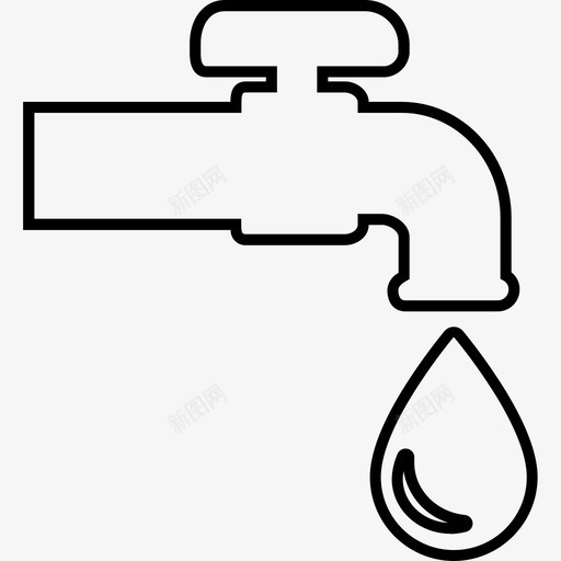 水龙头饮料滴水器图标svg_新图网 https://ixintu.com 水 水龙头 滴水器 饮料