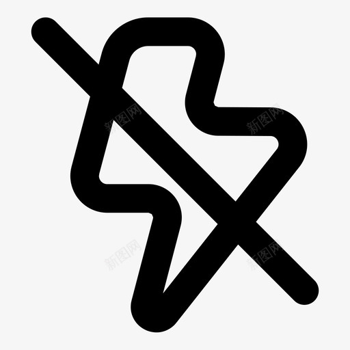 闪光灯关闭错误没有图标svg_新图网 https://ixintu.com 摄影轮廓粗体 没有 错误 闪光灯关闭