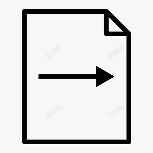 右箭头页方向折叠页图标svg_新图网 https://ixintu.com 右箭头 右箭头页 折叠页 方向 纸张 角形页