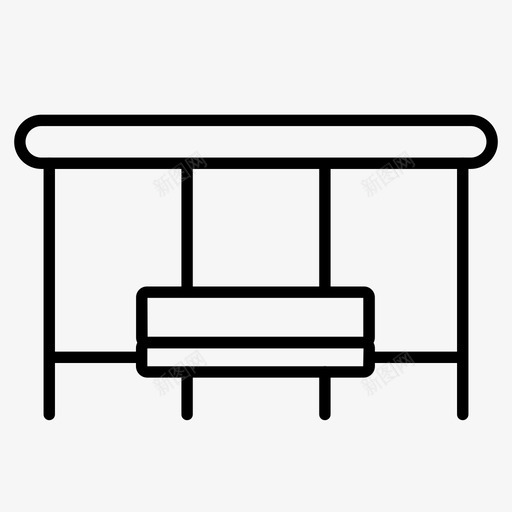 公共汽车候车亭车站等候图标svg_新图网 https://ixintu.com 公共交通 公共汽车候车亭 等候 芝加哥 车站