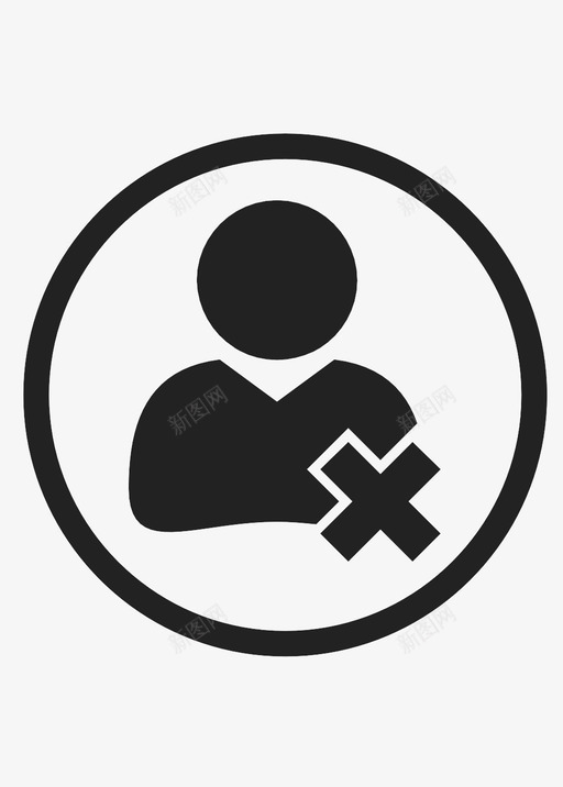 用户删除阻止忽略图标svg_新图网 https://ixintu.com messenger 取消好友 忽略 用户删除 社交媒体 阻止