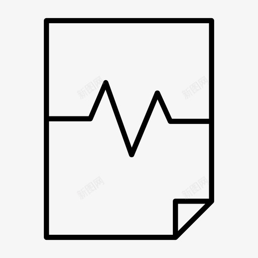 脉冲文件办公室文件纸张图标svg_新图网 https://ixintu.com 办公室文件 报告 文件 纸张 脉冲文件