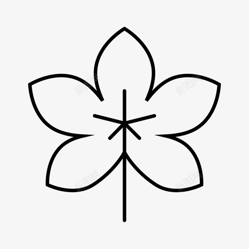栗子秋天树叶图标svg_新图网 https://ixintu.com 大自然 树 树叶 栗子 秋叶 秋天