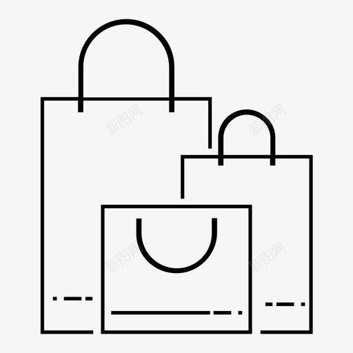 购物袋纸袋礼品袋图标svg_新图网 https://ixintu.com 城市 礼品袋 纸袋 购物袋