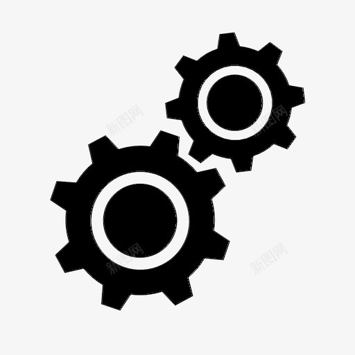 齿轮机器车轮图标svg_新图网 https://ixintu.com 机器 车轮 齿轮