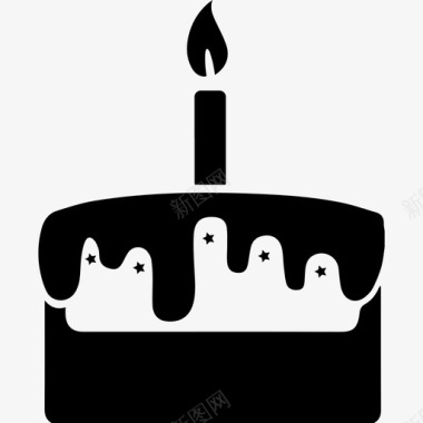 生日蛋糕蜡烛生日快乐图标图标