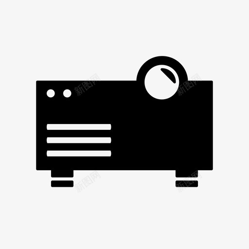 投影仪电子演示图标svg_新图网 https://ixintu.com 技术用户界面 投影仪 演示 电子 视频