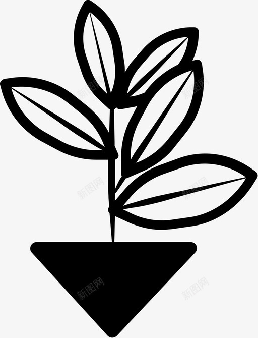 月桂叶花园药草图标svg_新图网 https://ixintu.com 月桂叶 植物 花园 药草 鉴定