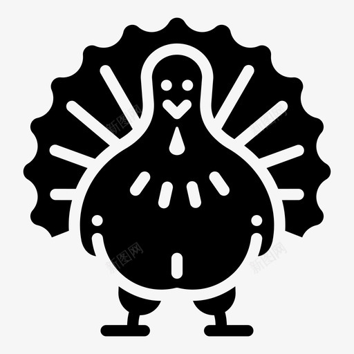 火鸡鸟鸡图标svg_新图网 https://ixintu.com 感恩节 火鸡 鸟 鸡