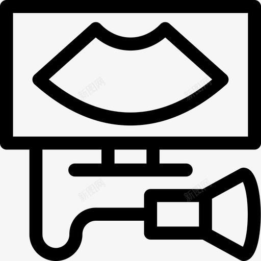 超声影像放射学图标svg_新图网 https://ixintu.com 射线 影像 扫描 放射学 诊断第2部分 超声