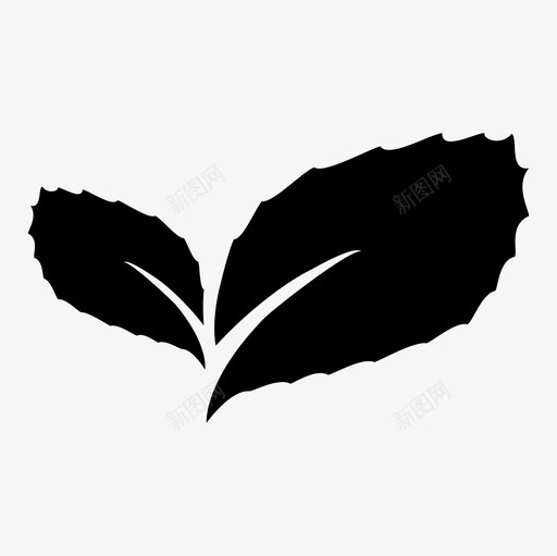 薄荷叶生长自然图标svg_新图网 https://ixintu.com 生长 自然 自然之路 薄荷叶
