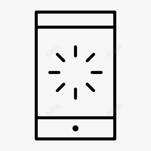 智能手机加载缓冲空闲图标svg_新图网 https://ixintu.com 旋转 智能手机加载 空闲 缓冲 预加载
